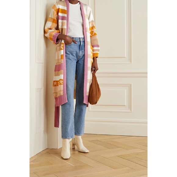 NEW Love Shack Fancy belted Grayson cardigan Duster Desert Sunset XS/S - Picture 6 of 16